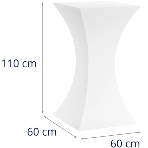 Stolik barowy klubowy kwadratowy podświetlany RGBW LED 60 x 60 x 110 cm Stolik barowy klubowy kwadratowy podświetlany RGBW LED 60 x 60 x 110 cm