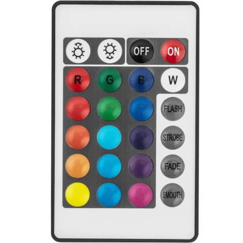 Stolik barowy klubowy podświetlany na baterie RGBW LED śr. 58 x 110 cm - biały okrągły Stolik barowy klubowy podświetlany na baterie RGBW LED śr. 58 x 110 cm - biały okrągły