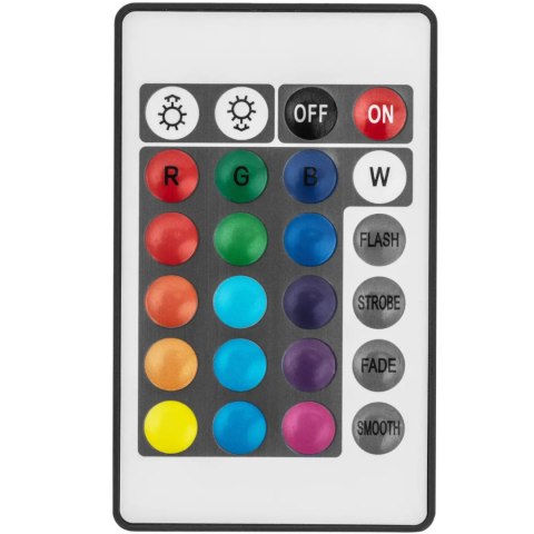 Stolik barowy klubowy podświetlany na baterie RGBW LED śr. 60 x 107 cm - biały okrągły Stolik barowy klubowy podświetlany na baterie RGBW LED śr. 60 x 107 cm - biały okrągły