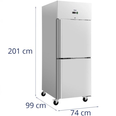 Szafa chłodnicza lodówka gastronomiczna na kółkach 2 drzwi 2-8C 750 l Szafa chłodnicza lodówka gastronomiczna na kółkach 2 drzwi 2-8C 750 l
