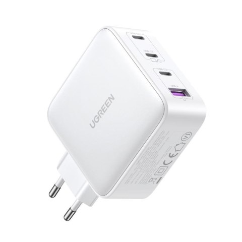 Szybka ładowarka GaN 3x USB-C USB 100W PPS PD Power Delivery biała Szybka ładowarka GaN 3x USB-C USB 100W PPS PD Power Delivery biała