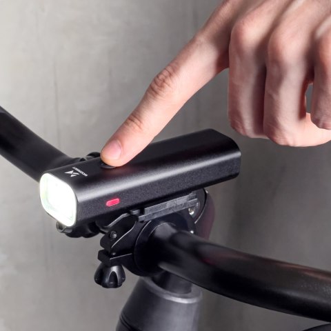 Zestaw lampek rowerowych przednia i tylna USB-C czarny Zestaw lampek rowerowych przednia i tylna USB-C czarny