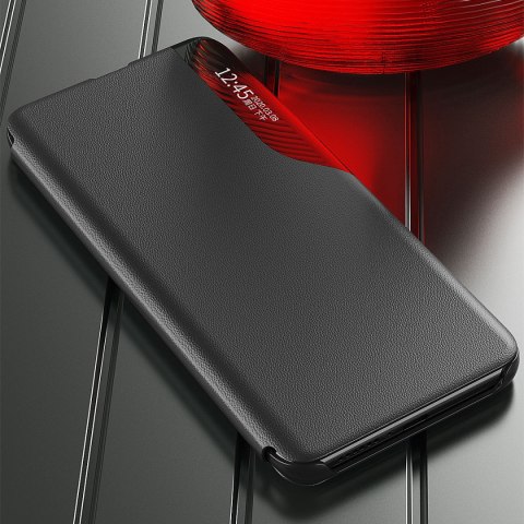 Etui pokrowiec do Samsung S24 Ultra z klapką i podstawką Eco Leather View Case czarne Etui pokrowiec do Samsung S24 Ultra z klapką i podstawką Eco Leather View Case czarne