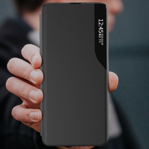 Etui pokrowiec do Samsung S24 Ultra z klapką i podstawką Eco Leather View Case czarne Etui pokrowiec do Samsung S24 Ultra z klapką i podstawką Eco Leather View Case czarne