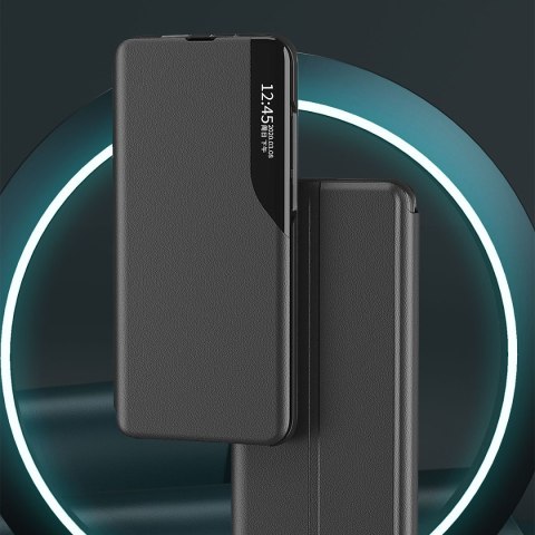 Etui pokrowiec do Samsung S24 z klapką i podstawką Eco Leather View Case czarne Etui pokrowiec do Samsung S24 z klapką i podstawką Eco Leather View Case czarne