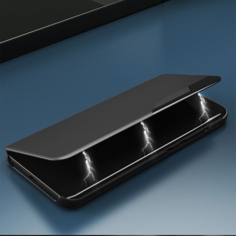 Etui pokrowiec do Samsung S24 z klapką i podstawką Eco Leather View Case czarne Etui pokrowiec do Samsung S24 z klapką i podstawką Eco Leather View Case czarne