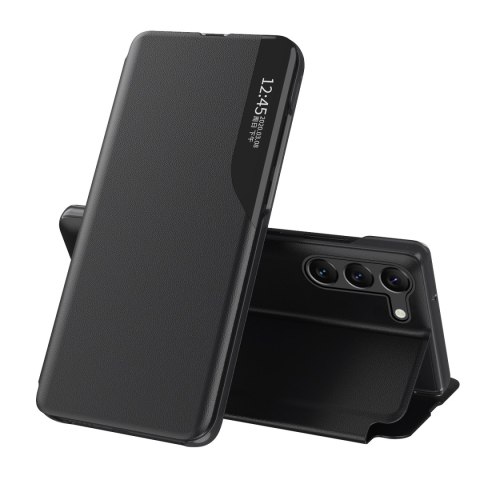 Etui pokrowiec do Samsung S24+ z klapką i podstawką Eco Leather View Case czarne Etui pokrowiec do Samsung S24+ z klapką i podstawką Eco Leather View Case czarne