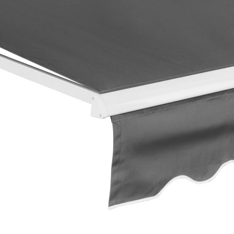 Markiza balkonowa tarasowa zwijana ręcznie 200 x 250 cm - szara Markiza balkonowa tarasowa zwijana ręcznie 200 x 250 cm - szara