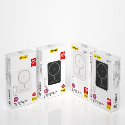 Powerbank 5000mAh magnetyczny z ładowarką indukcyjną MagSafe biały Powerbank 5000mAh magnetyczny z ładowarką indukcyjną MagSafe biały