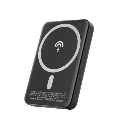 Powerbank 5000mAh magnetyczny z ładowarką indukcyjną MagSafe biały Powerbank 5000mAh magnetyczny z ładowarką indukcyjną MagSafe biały