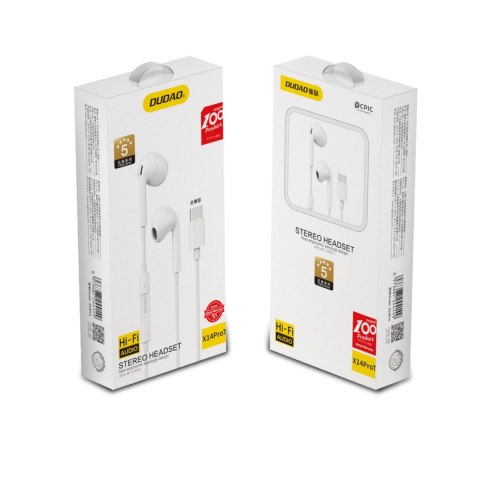Słuchawki douszne X14PROT ze złączem USB-C biały Słuchawki douszne X14PROT ze złączem USB-C biały