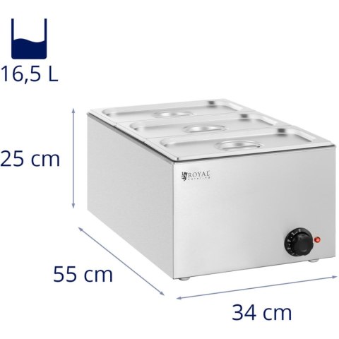 Bemar podgrzewacz elektryczny 3 x GN 1/3 640 W Bemar podgrzewacz elektryczny 3 x GN 1/3 640 W