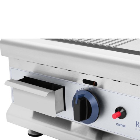 Grill gazowy podwójny gładki ryflowany nierdzewny na gaz ziemny 2x 3.1 kW 0.02 bar 60 x 40 cm Grill gazowy podwójny gładki ryflowany nierdzewny na gaz ziemny 2x 3.1 kW 0.02 bar 60 x 40 cm