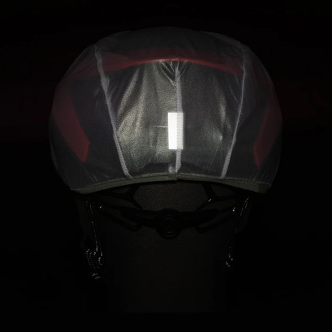 Pokrowiec przeciwdeszczowy na kask rowerowy biały Pokrowiec przeciwdeszczowy na kask rowerowy biały