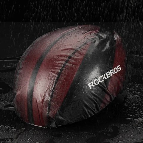 Pokrowiec przeciwdeszczowy na kask rowerowy biały Pokrowiec przeciwdeszczowy na kask rowerowy biały