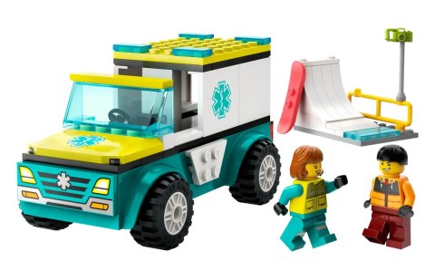 60403 - LEGO City - Karetka i snowboardzista 60403 - LEGO City - Karetka i snowboardzista