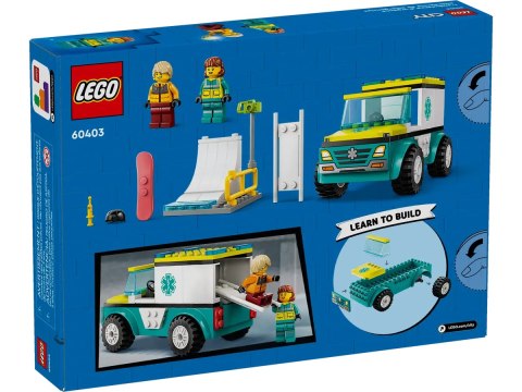 60403 - LEGO City - Karetka i snowboardzista 60403 - LEGO City - Karetka i snowboardzista