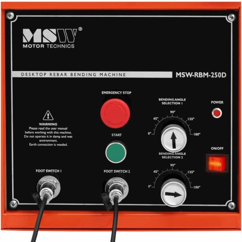Giętarka zaginarka do prętów strzemion elektryczna 2 pedały nożne 25 mm 180 stopni Giętarka zaginarka do prętów strzemion elektryczna 2 pedały nożne 25 mm 180 stopni