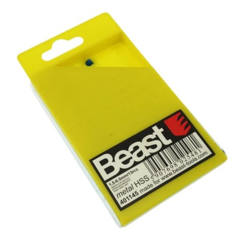 WIERTŁA DO METALU 1.5-6.5mm HSS 13szt BIAŁE WIERTŁA DO METALU 1.5-6.5mm HSS 13szt BIAŁE
