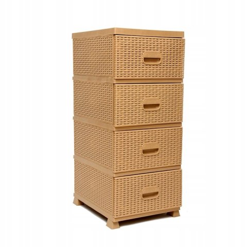 Komoda RATTAN 38x45x90 beżowa Komoda RATTAN 38x45x90 beżowa