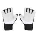 RST04 WHITE-BLACK ROZM. L RĘKAWICE NA SIŁOWNIĘ HMS