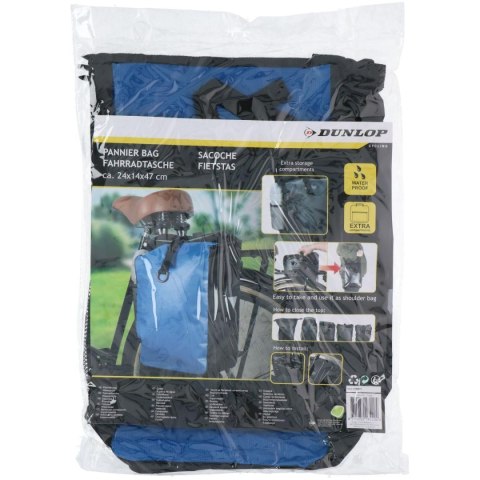 SAKWA TORBA ROWEROWA WODOSZCZELNA DUNLOP 15L niebieska SAKWA TORBA ROWEROWA WODOSZCZELNA DUNLOP 15L niebieska