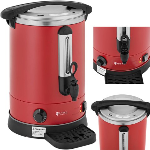 Warnik podgrzewacz do wody z podwójnymi ściankami i ociekaczem 13.5 L 2500 W czerwony Warnik podgrzewacz do wody z podwójnymi ściankami i ociekaczem 13.5 L 2500 W czerwony