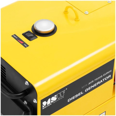 Agregat generator prądotwórczy diesel na kółkach 230/400 V 7500 W 8.75 kVA 16 l Agregat generator prądotwórczy diesel na kółkach 230/400 V 7500 W 8.75 kVA 16 l