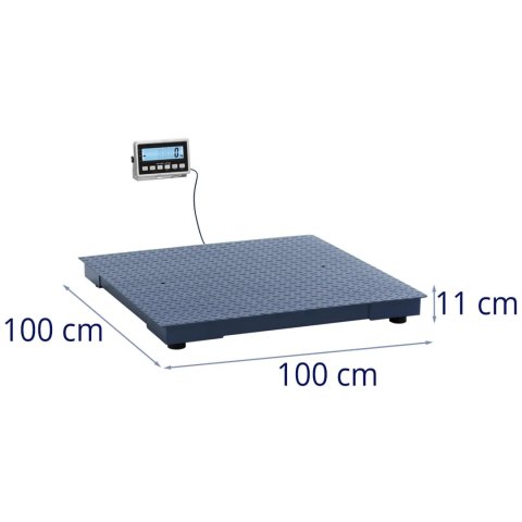 Waga platformowa magazynowa LCD 100 x 100 cm 3000 kg / 1 kg Waga platformowa magazynowa LCD 100 x 100 cm 3000 kg / 1 kg