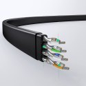 Płaski kabel sieciowy patchcord LAN RJ45 Ethernet Cat. 6 8m czarny