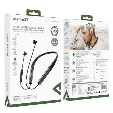Słuchawki bezprzewodowe douszne redukcja szumów ENC + kabel USB-C czarne Słuchawki bezprzewodowe douszne redukcja szumów ENC + kabel USB-C czarne