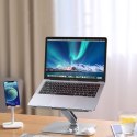 Stojak składana podstawka pod laptopa tablet do pracy na stojąco srebrny