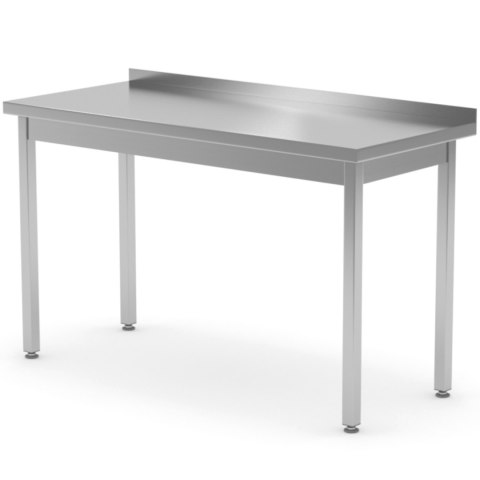 Stół blat roboczy stalowy przyścienny z rantem 120x70x85 cm - Hendi 812686 Stół blat roboczy stalowy przyścienny z rantem 120x70x85 cm - Hendi 812686