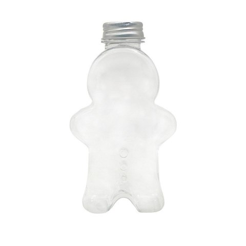 Butelka dekoracyjna 350ML kształt pierniczka z szalikiem i czapeczką 17cm BD38 Butelka dekoracyjna 350ML kształt pierniczka z szalikiem i czapeczką 17cm BD38