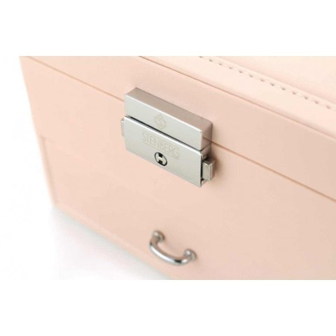 Szkatułka kuferek etui organizer na biżuterię różowa PD148R Szkatułka kuferek etui organizer na biżuterię różowa PD148R