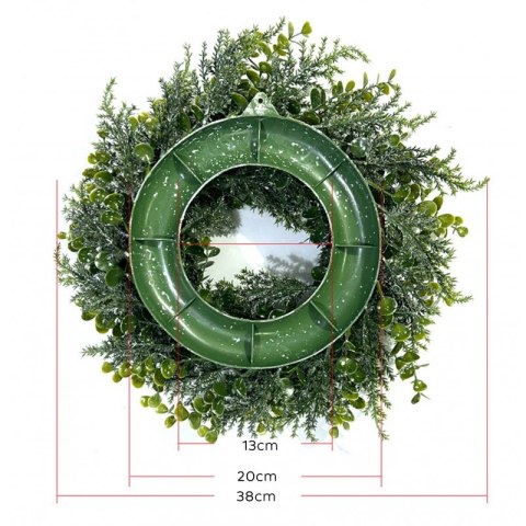 Wianek ozdobny na drzwi, stroik, sztuczna choina jak żywa - średnica 38 cm WSN24 Wianek ozdobny na drzwi, stroik, sztuczna choina jak żywa - średnica 38 cm WSN24