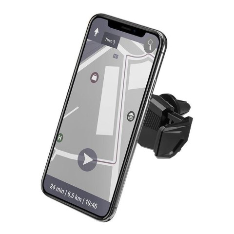 Uchwyt na telefon do kratki nawiewu w samochodzie Spigen Click.R czarny Uchwyt na telefon do kratki nawiewu w samochodzie Spigen Click.R czarny
