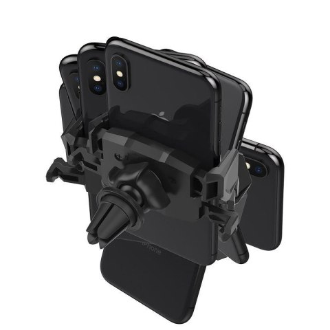 Uchwyt na telefon do kratki nawiewu w samochodzie Spigen Click.R czarny Uchwyt na telefon do kratki nawiewu w samochodzie Spigen Click.R czarny