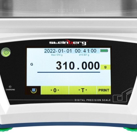 Waga laboratoryjna analityczna ze szklaną osłoną panelem dotykowym LCD 300 g / 0.001 g Waga laboratoryjna analityczna ze szklaną osłoną panelem dotykowym LCD 300 g / 0.001 g