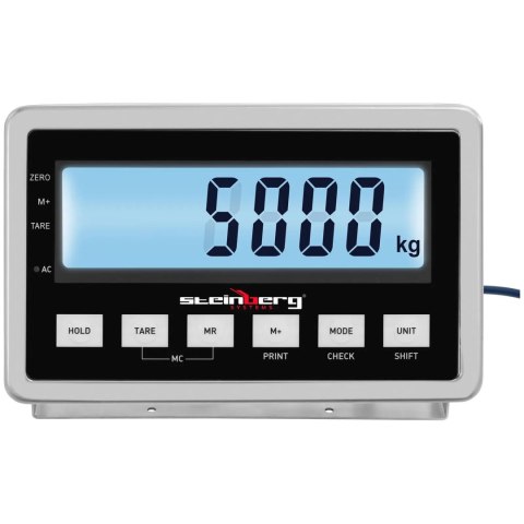 Waga platformowa magazynowa LCD 150 x 150 cm 5000 kg / 2 kg Waga platformowa magazynowa LCD 150 x 150 cm 5000 kg / 2 kg