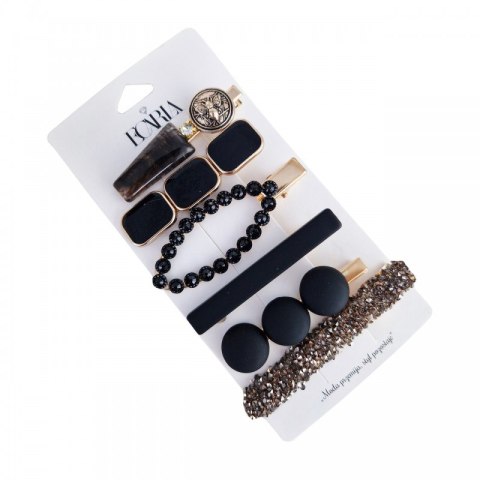 Zestaw 6 sztuk zdobionych Eleganckich Spinek do włosów SP255CZ Zestaw 6 sztuk zdobionych Eleganckich Spinek do włosów SP255CZ