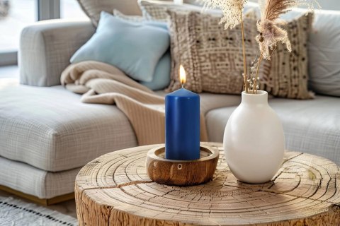 AURA Świeca Walec Biała 38h sw60/120-090 AURA Świeca Walec Biała 38h sw60/120-090