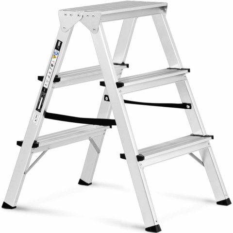 Drabina drabinka schodkowa składana aluminiowa 3 stopnie wys. 65cm do 150kg Drabina drabinka schodkowa składana aluminiowa 3 stopnie wys. 65cm do 150kg