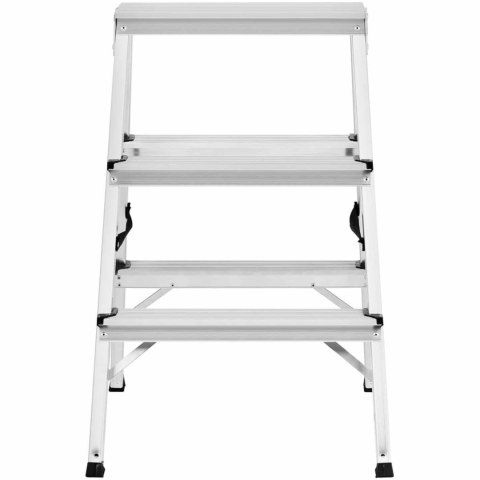 Drabina drabinka schodkowa składana aluminiowa 3 stopnie wys. 65cm do 150kg Drabina drabinka schodkowa składana aluminiowa 3 stopnie wys. 65cm do 150kg