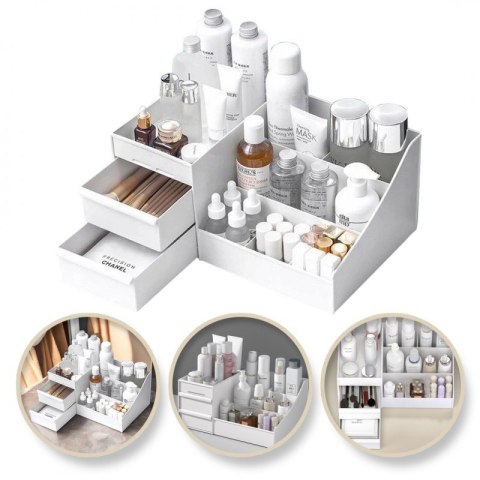 Organizer na kosmetyki biały 25,5x15,5x11,5 cm CB15B Organizer na kosmetyki biały 25,5x15,5x11,5 cm CB15B
