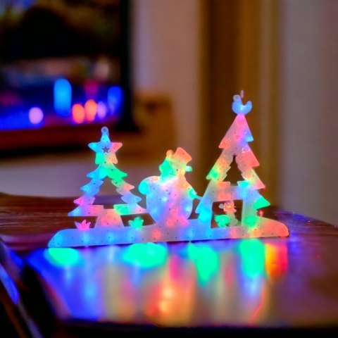 Wisząca ozdoba XXL Choinki z bałwankiem Multikolor LED LAMP15MULTI Wisząca ozdoba XXL Choinki z bałwankiem Multikolor LED LAMP15MULTI