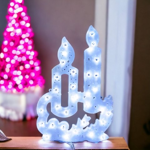 Wisząca ozdoba XXL Świecznik Biały lampki led LAMP13B Wisząca ozdoba XXL Świecznik Biały lampki led LAMP13B