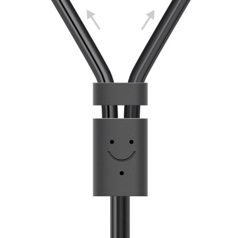 Kabel przewód audio 3.5 mm mini jack - 2x RCA 1.5m czarny Kabel przewód audio 3.5 mm mini jack - 2x RCA 1.5m czarny