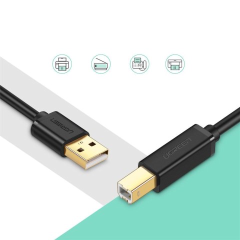 Kabel przewód do drukarki USB - USB Typ B 3m czarny Kabel przewód do drukarki USB - USB Typ B 3m czarny
