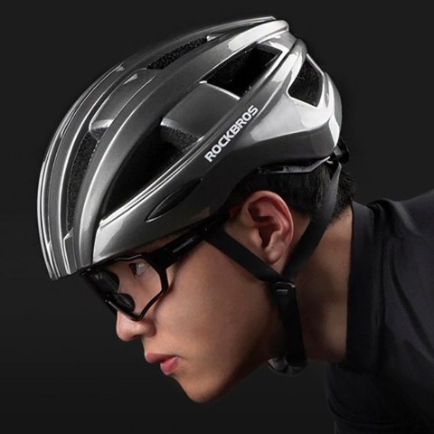 Kask rowerowy MTB z wbudowanymi diodami LED USB czerwone światło szary Kask rowerowy MTB z wbudowanymi diodami LED USB czerwone światło szary